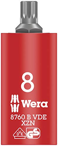Wera 8760 B Zyklop VDE XZN Bit Socket, 3/8“ Drive, for Multi-Point Socket Screws, Medium 8 x 59 mm, 05004940001