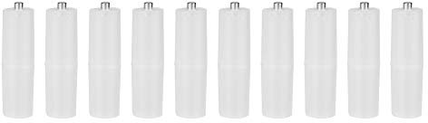 ASHATA 10PCS Adaptador de batería AAA a AA, AAA a Pila de tamaño AA Convertidor de batería Adaptador de batería Interruptor, Adaptador de batería AAA a AA(Transparente)