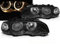Scheinwerfer Set für BMW E46 Coupe Cabrio 1998-2002 Angel Eyes schwarz