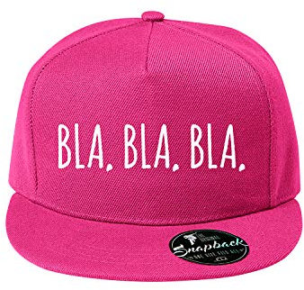 OwnDesigner Bla bla bla Unisex Cap Classic Cap mit geradem Schirm, One Size Einheitsgröße für Männer und Frauen (Cap 483 Pink)