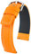 HIRSCH Uhren-Band Carbon L - modisches Premium-Lederband für Deine Armbanduhr - Orange - 22 mm