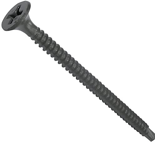 AERZETIX - C48413 - Lot de 100 Vis autoperceuses/autoforeuses pour plaques de plâtre Ø3.5x55mm - tête fraisée/trompette - empreinte cruciforme - DIN 18182 - en acier noirci