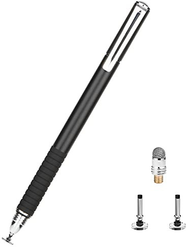 Mafiti Stylet tactile capacitif haute sensibilité 2 en 1 Stylo tactile universel compatible avec iPad Pro/Mini/Air/iPhone/appareils Android (Noir)