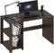 SHW Home-Office-Computertisch mit Regalen, Espresso