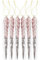 AKH® 13CM / 5 Christmas Hanging Icicles | Icicles Ornaments Bubbles Christmas Tree Decorations | Pack of 6 | Glitter Baubles Christmas Tree Icicle Decorations Hanging (Rose Gold)