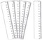 GHEART Plastik Lineal, 6 Stück 15cm Transparentes Lineal Messgerät für Schule, Büro, Zuhause, Geprägte Zentimeter Einteilung