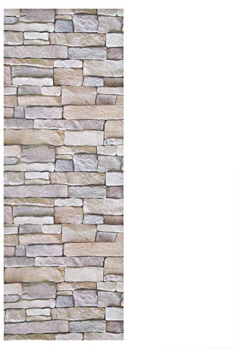 Tiiyee 3D Stone Wall Brick Effect Wallpaper, Self Adhesive Grey Peel and Stick Wall Paper Sticky Waterproof PVC Vinyl Wrap Film Covering Panels for Living Room Modern Home Office House Decoration