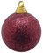Deco Woerner Glitzer-Weihnachtskugeln in Dunkelrot aus Kunststoff, 10 cm Ø - 6 Stück