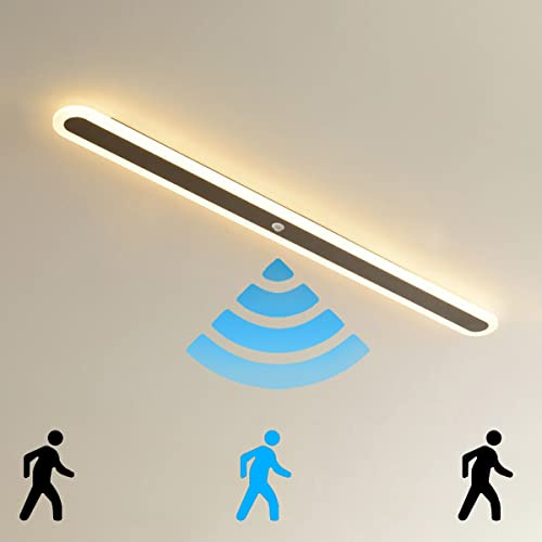 TRUYOK LED Innen Deckenlampe mit Bewegungsmelder 60cm Wandlampe mit Bewegungssensor Warmweiß Modern Deckenleuchte Sensorlampe für Flur, Treppe, Veranda, Garage, Korridor, Balkon, Keller 3500K