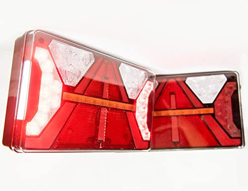 Web Truck Linke + rechte LED-Rückleuchte mit 7 Funktionen 12 V 24V Für Fahrzeuge Auflieger, Anhänger, Pkw Abschleppwagen