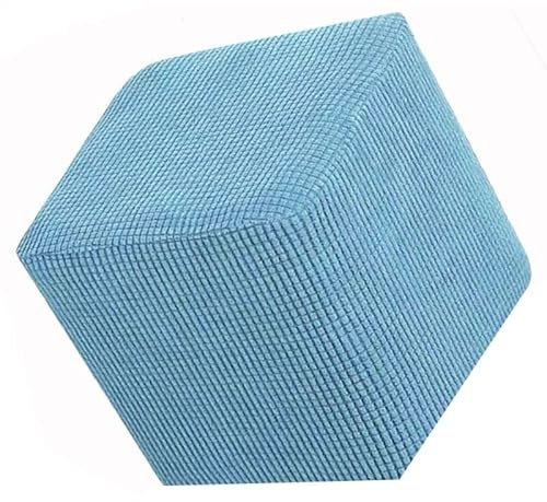 Samt Hockerbezug Fußhocker Rund/Quadratisch/Rechteckig 40x40/50x50 Ottoman Cover Ottomane Schonbezug Hocker Hussen für Fußhocker Stretch Ottomane Abdeckung Hocker Protector Hockerabdeckung (Color : F