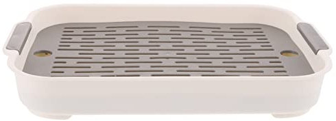 Bac À Litière pour Cochon Dinde Et Lapin pour Petits Animaux De Compagnie en PP avec Grille en Maille Facile À Nettoyer