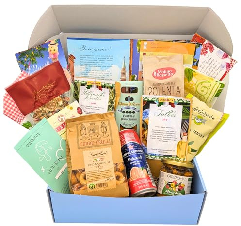 [ Chamsbox ] Italienbox I Geschenkbox Italien I Italien Kochbox I Italienisches Geschenk I Gourmet Box Italien I Geschenkkorb Italien