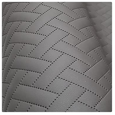 Kunstleder Meterware Stoffe zum Nähen Dunkelgrau Wasserdichte Polsterung (1 Stk- Breite: 140cm x Länge: 100cm) Polsterstoff Polster für Möbel Schuhe Handtaschen Steppung Fischgrät
