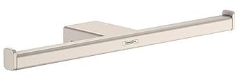 Hansgrohe AddStoris Moderner Toilettenpapierhalter aus gebürstetem Nickel, 41748820