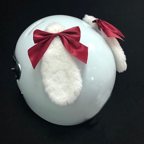 2 Stück Motorradhelm Dekoration,Hasen Ohren Süßer Plüsch Helm Dekoration Aufkleber Persönlichkeit Plüsch Motorradhelm Ohren Aufkleber Skihelm,Motorradhelm,Fahrradhelm Helmdeko für Kinder Erwachsene