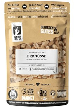 Bremer Gewürzhandel Erdnüsse, ungesalzen, geröstet, ohne Salzzusatz, geröstete Nüsse, 2 x 250g