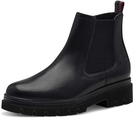 s.Oliver Damen Chelsea Boots mit Reißverschluss Elegant, Schwarz (Black), 39 EU
