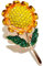 downpour Broche tournesol jaune avec strass en forme de fleur en cristal pour femme, fête, bureau, épingle, vêtements, accessoires, bijoux cadeaux, Acier allié