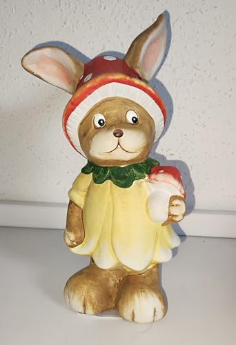 Rahm § AngiesStrickzauber verkauft: Dekofigur/Figur/Hase/Osterhase/Deko/Keramik/Ostern/Tischdeko/Frühstück /