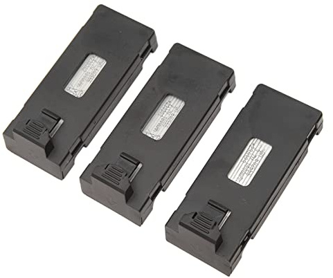 Yctze Drohnen Akku 3 7V 1800Mah, 3 Teiliges RC Flugzeug Lithium Akku Set mit Licht und Ladekabel für E88, E88Pro, LS, E525 und E525Pro
