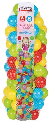 Lemodo Bunte Blle fr Bllebad, BPA-freie Plastikblle, 9 cm Durchmesser, 50 Stck pro Karton, farbenfrohe Babyblle