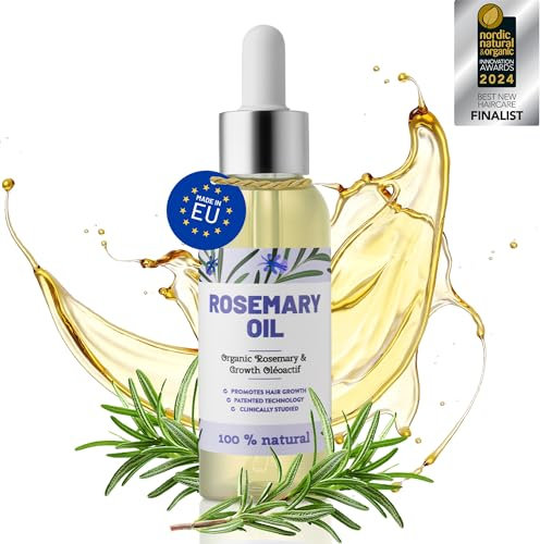NATURAVIT Rosmarinöl Haare 100 ml, Klinisch bewiesen Haaröl fördert das Haarwachstum, Reduziert Haarausfall & stimuliert Haarfollikel, mit Arganöl & Kokosöl, Dermatologisch getestet, Vegan