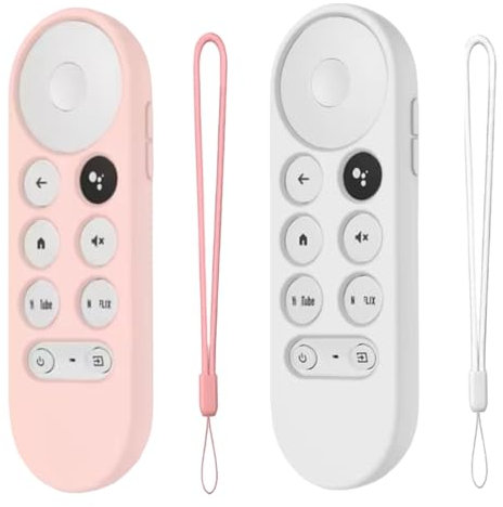 [2 Pack] Remote Cover Case Compatible with Google Chromecast 2020 4K / Chromecast 2022 HD Case - Soft Silicone Cover for Remote Control