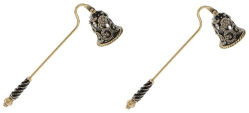 RORPOIR Kerzenlöscher Aus Metall Mit Strasssteinen Und Blumen-design Einzigartiges Löschwerkzeug Für Duftkerzen 2 Stück