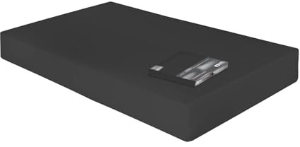 Dormabell Premium Spannbetttuch für bis zu 30cm hohe Matratzen, veredelte Mako-Baumwolle für vollendeten Schlafgenuss, elastisch | Blickdicht | bügelfrei | langlebig, (schwarz | 100x200 cm)
