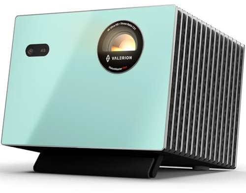 Valerion StreamMaster Plus – Projecteur 4K Triple Laser, Gaming sans Latence 4 ms, Streaming TV enrichi, IMAX, HDR10+, 4K UHD optimisé par IA, Commande vocale, 3D Active, Dolby Vision& Atmos