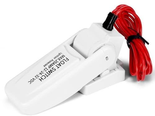 Boat Bilge Pump Float Switch, 12V 24V 32V Automatic Controller Float Switch, Portable Electric Bilge Pump Electric Flow Sensor for Boat Yacht Caravan Camping Marine