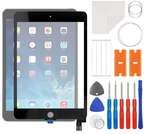 swark Nuovo schermo touch screen in vetro digitalizzatore di ricambio per iPad mini 5 2019 7.9 A2133 A2125 A2126 A2124 schermo touch screen con kit di strumenti di riparazione aggiornato, nessun