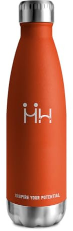 Edelstahl Trinkflasche 500ml, Thermoskanne BPA-Frei, Kohlensäure Geeignet, Metall Isolierflasche, Thermosflasche Doppelwandig für Camping, Kinder, Fitness, Sprudel, Sport, Reisen, Jungs, Mädchen