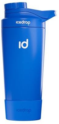 IceDrop® Thermo Shaker Edelstahl [700ml] I 100% Auslaufsicher - Fitness Shaker für 12 Stunden eiskalte Shakes & Getränke I Edelstahl Protein - Extra robust - Blau