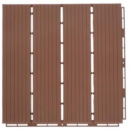 UBOHUZ Komposit-Decking-Fliesen Holz-Kunststoff-Boden Terrassendielen im Freien quadratischer Verbundboden Balkon passend zu Braun Für Balkon
