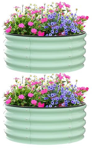 Hochbeet, 90x90x30 cm Hochbeete Aus Metall Im Freien, Rechteckiger Pflanzkasten Zum Pflanzen Von Pflanzen, GemüSe Und Blumen