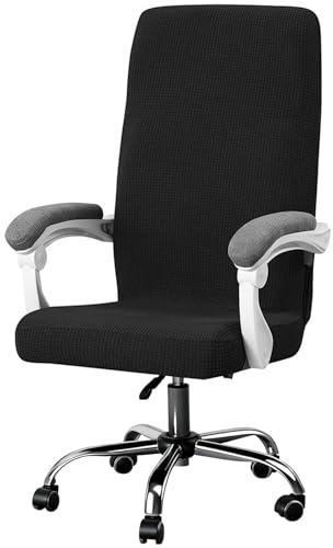 FAELNK Bürostuhl bezug Bürostuhlabdeckung Gaming Stuhl Abnehmbare Sessel Überzug Elastische Waschbar Stuhlhussen Bezug für Bürostuhl Computer Stuhl Drehstuhl