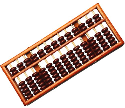 BEALIFE Boulier en Bois de Style Chinois Vintage Classique, à 13 colonnes, pour Adultes et Enfants. Outil d'apprentissage ludique et élégant.
