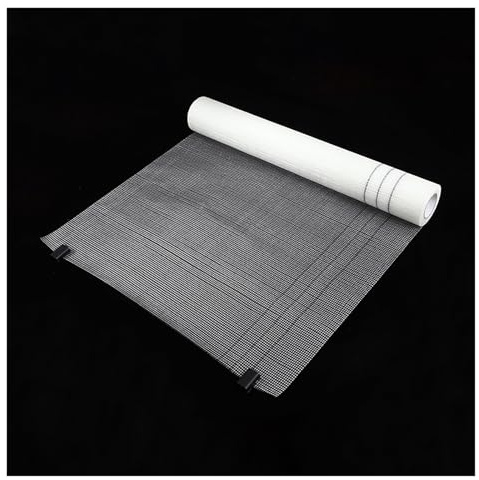 Treillis en fibre de verre pour enduit Petit pain 98-328FT 0.4-0.7cm de maille de stuc de fibre de verre for l'isolation et le renfort de mur(100mx0.6cm)