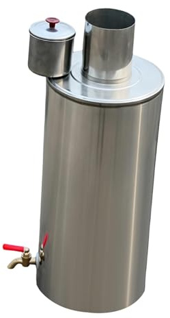 Perfeclan Stoves Water Tank Waters Kettle Camping Professional Firewood Parts Compatible Hot Tent Accessories Chimney Water Boiler, 8cmx19cm