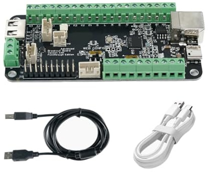 YPBEW Konsolen Fighting Board mit RP2040-Controller und V5.6E USB Passthrough Kabel, Gaming Zubehör, anpassbares Tastenlayout, Gaming Board