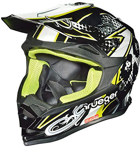 RK-652 Kinder Crosshelm Endurohelm Motorradhelm Roller Quad Helm Kinderhelm, Größe:XXS (51-52), Farbe:Black Coolplay