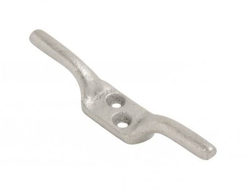 Fort Fasteners Cleat Hook 100mm BZP Heavy Duty Galvanised Rope Cord Cleat Hook, Flagpole Cleat Hook Trailer Rope Tiebacks Roman Blind Cord Hooks Cleat Hooks for Washing Line with Screws - 4 inch