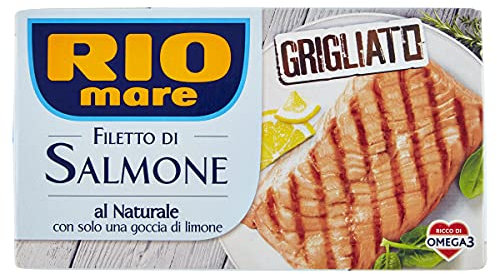 Rio Mare Filetto di Salmone Grigliato Al Naturale, Ricco di Omega 3, 1 Confezione da 125g