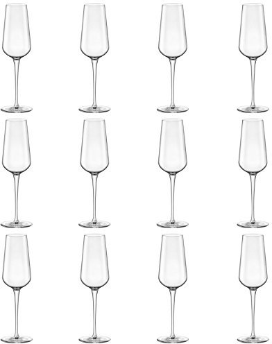 Bormioli Rocco Inalto Uno Flûte à Champagne - 285ml - Paquet de 12 Verres à Boire