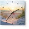Modern Wanduhr Düne Strand Meer 30x30cm Quadrat Klein Wand Uhr Glas Analog Zimmeruhren Küche Büro Wohnzimmer Glasuhr Wall Clock Dekoration Design Wanddekoration Küchenuhr C3AC30x30-3989