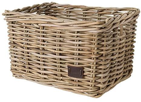 FastRider Zeno Fahrradkorb Vorne Rattan, Fahrrad Korb für Vorne für Einkaufs- oder Büchertasche, Rattan Fahrradkiste, Ergonomisch, Modisch, Einfache Montage mit Mitgelieferde Kabelbinder, 17L, Beige