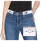SUOSDEY Elastischer Stretchgürtel Damen & Herren, Unsichtbarer Gürtel ohne Schnalle für Jeans Hosen, weiß, 84-120