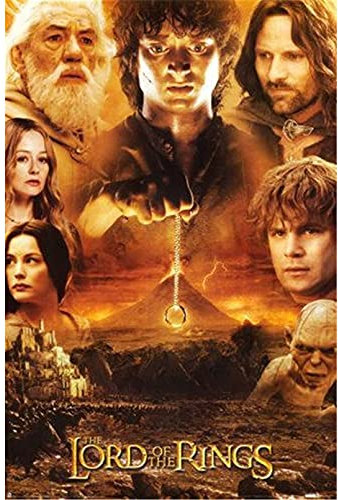 ZHONGYU 5D Diamond Painting Suite Lord of The Rings Movie Characters,Diy3D Round Diamond Embroidery Cross Stitch Rhinestones Home Decoration(40 * 50cm)